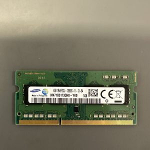 Samsung 4GB DDR3L 1600MHz PC3L-12800S SO-DIMM 204-Pin 1.35V Non-ECC M471B5173QH0-YK0